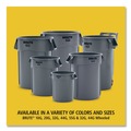 Indoor Waste Receptacles | Rubbermaid Commercial 1779739 Brute 55 Gallon Resin Container - Black (3/Carton) image number 8