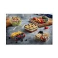 Food Containers & Lids | Pactiv Corp. Y6S324C EarthChoice 4-Compartment 32 oz. 6.13 in. x 6.13 in. x 2.61 in. Plastic Square Recycled Bowl - Clear image number 4