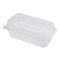 Food Containers & Lids | World Centric KL-CS-95N 4.9 in. x 9 in. x 3.5 in. 23 oz. PLA Plastic Hinged Clamshells - Clear (200/Carton) image number 0