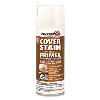 Rust-Oleum 3608 13 oz. Aerosol Can Interior/Exterior Cover Stain Oil-Based Spray Primer - Flat White (6/Carton)