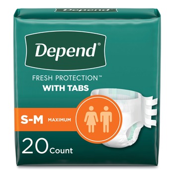  | Kimberly-Clark 35456 19 in. to 34 in. Waist Incontinence Protection with Tabs - Small/Medium (3/Carton)