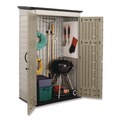 Storage | Rubbermaid FG5L3000SDONX Vertical Storage Shed 53 cu ft 2.5 ft x 4 ft x 7 ft Sandstone/Faint Maple image number 3