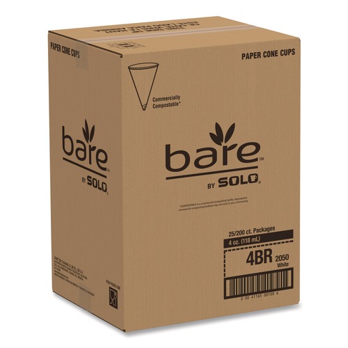 Cups | SOLO 4BR-2050 ProPlanet Seal 4 oz. Cone Cold Water Paper Cups image number 0