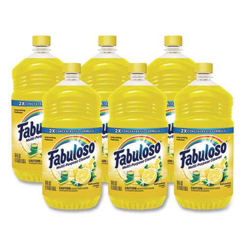 All Purpose Cleaners & Degreasers | Fabuloso MX06157A 56 oz. Bottle Multi-Use Cleaner - Refreshing Lemon Scent (6/Carton) image number 0