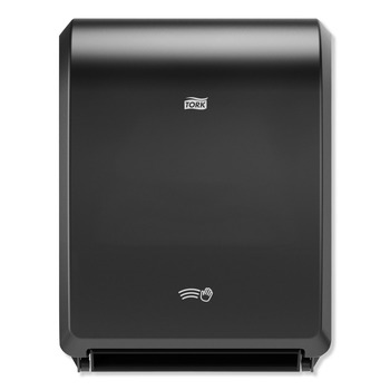 Tork 771828 12.32 in. x 9.32 in. x 15.95 in. Electronic Hand Towel Roll Dispenser for 8 in. Rolls - Black (1/Carton)