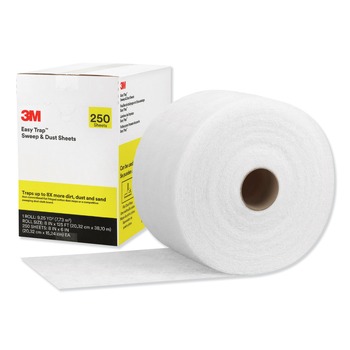 3M 55654W Easy Trap 8 in. x 125 ft. Sweep and Dust Sheets - White (1/Carton)