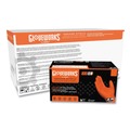 Food Service Disposable & Single Use Gloves | Ammex GWON46100 8 mil Heavy-Duty Industrial Powder-Free Nitrile Gloves - Large, Orange (1000/Carton) image number 0