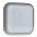 Food Containers & Lids | GEN 1WH 5.38 in. x 5.38 in. x 1.07 in. #1 Meat Trays - White (500/Carton) image number 3