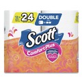 Toilet Tissues | Scott 47618 ComfortPlus 1-Ply Septic Safe Toilet Paper Double Roll Bath Tissue - White (48/Carton) image number 5