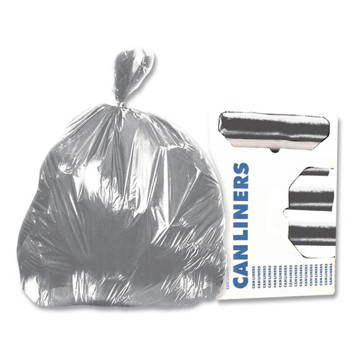 Low-Density Trash Bags | Heritage H7846WS 39 in. x 46 in. 45 Gallon 1.7 mil Linear Low-Density Can Liners - Silver (50/Carton) image number 0