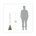 Brooms | Boardwalk BWK926CCT 55 in. Corn Fiber Bristles Parlor Broom - Natural (12/Carton) image number 2