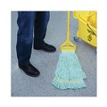 Mop Heads | Boardwalk BWK1200XLCT Ecomop Looped-End Recycled Fibers Mop Head - Extra Large, Green (12/Carton) image number 8