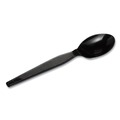 Disposable Spoons | Dixie TH517 Heavyweight Plastic Cutlery Teaspoons - Black (1000/Carton) image number 1