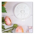 Cup Lids | Dart 10FTL 10 oz. Lift N' Lock Plastic Hot Cup Lids - White (1000/Carton) image number 5