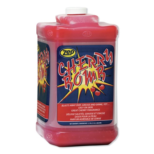Soap Refills | Zep Commercial 95124 1 gal. Bottle Cherry Bomb Hand Cleaner - Cherry Scent image number 0