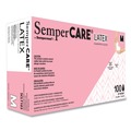 Janitorial Disposable & Single Use Gloves | SemperCare SCLT103 Latex Examination Gloves - Cream/Medium (1000/Carton) image number 0