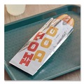 Food & Utility Bags | Bagcraft 300455 "Hot Dog" Label 3.5 in. x 8.5 in. Foil Single-Serve Bags - Silver (1000/Carton) image number 3