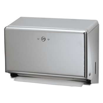 San Jamar T1950XC 11.13 in. x 3.88 in. x 7.88 in. Mini C-Fold/Multifold Towel Dispenser - Chrome