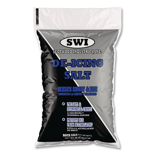 Ice Melts | Scotwood Industries 50B-RS 50 lb. Rock Salt De-Icing Salt (1-Pallet) image number 0