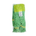 Mop Heads | Boardwalk BWK501GN 5 in. Headband Super Loop Cotton/Synthetic Fiber Wet Mop Head - Small, Green (12/Carton) image number 2