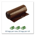 Repro Trash Bags | Stout by Envision G3036B80 30 in. x 36 in. 30-Gallon 0.8 mil. Controlled Life-Cycle Plastic Trash Bags - Brown (60/Box) image number 3
