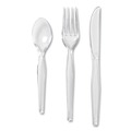 Cutlery Kits | Dixie CH0180DX7 Cutlery Keeper Tray with Plastic Forks/Knives/Spoons - Clear (180/Box) image number 2
