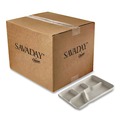 Perforated Roll & Hand Towels | Chinet 21040 Savaday 250/Carton 10.5 in. dia., 5-Compartment, Molded Fiber Dinnerware - White image number 0