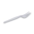 Perforated Roll & Hand Towels | Dixie FH207 Heavyweight Plastic Cutlery Forks - White (1000/Carton) image number 4