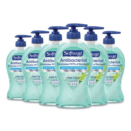 Hand Soaps | Softsoap US03563A 11.25 oz. Pump Bottle Antibacterial Hand Soap - Fresh Citrus Scent (6/Carton) image number 0