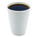 Cups | Boardwalk BWKDW12HCUPPK 12 oz. Double-Walled Paper Hot Cups - White (25/Pack) image number 2