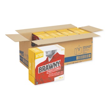 Georgia-Pacific 25070 9.1 in. x 16.5 in. Medium Weight HEF Shop Towels (500/Carton)