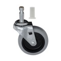 Casters | Rubbermaid Commercial FG6111L3GRAY 3 in. Wheel Grip Ring Type C Stem Mop Bucket/Wringer Replacement Caster - Black/Gray/Silver image number 4