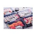 Food Containers & Lids | SOLO 851611-PS94 Creative Carryouts Hinged Plastic Hot Deli Boxes - Medium, Black/Clear (200/Carton) image number 4