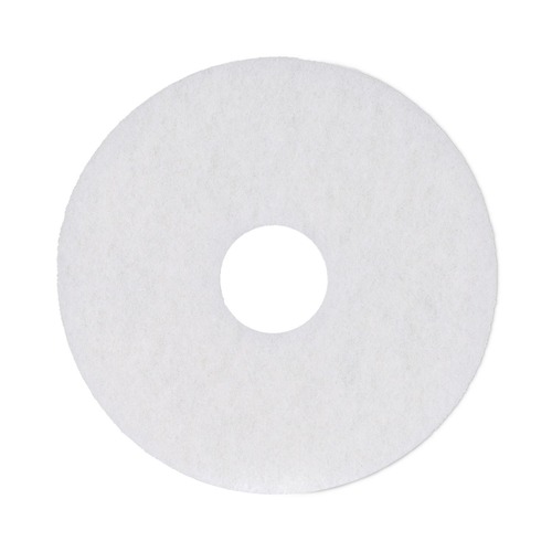 Floor Pads-Cleaning, Buffing & Polishing | Boardwalk BWK4013WHI 13 in. Diameter Polishing Floor Pads - White (5/Carton) image number 0