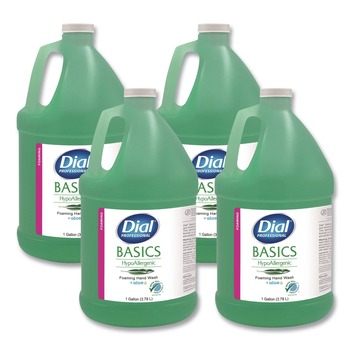 Dial Professional 17000 35438 Basics 1 Gallon Hypoallergenic Hand Wash - Honeysuckle Scent (4/Carton)