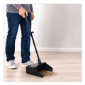 Dust Pans | Boardwalk 528101 34 in. Plastic/Aluminum Handle 11-3/4 in. Wide Lobby Dust Pan - Black/Silver image number 3