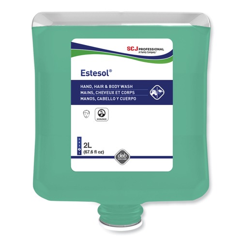 Personal Shampoos, Conditioners, & Body Washes | SC Johnson HAB2LT 2 L Estesol Hand, Hair and Body Cleaner Manual Cartridge - Rainforest Scent (4/Carton) image number 0