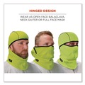 Head & Face Protection | Ergodyne 16834 N-Ferno 6823 One Size Fits Most Fleece Hinged Balaclava Face Mask - Lime image number 5