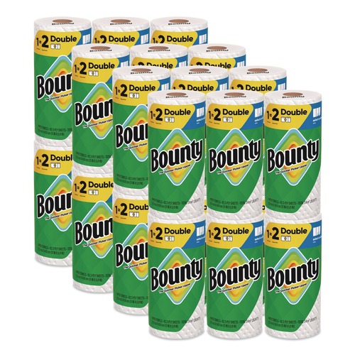 Perforated Roll & Hand Towels | Bounty 80798319 Select-a-Size 5.9 in. x 11 in. 2-Ply Kitchen Roll Paper Towels - White (24/Carton) image number 0