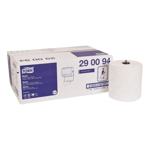 Perforated Roll & Hand Towels | Tork 290094 Premium Matic 7.7 in. x 300 ft. 2-Ply Extra Soft Hand Towel Roll - White (6/Carton) image number 0