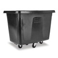 Carts & Trucks | Rubbermaid Commercial FG461400BLA 500 lbs. Capacity 105 Gallon Plastic Cube Truck - Black image number 1
