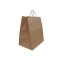 Shopping Bags | Solupac TKNTAOUDE 12 in. x 9 in. x 15.75 in. Take Out Twist Handle Bag - Natural (200/Carton) image number 1