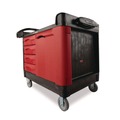 Carts | Rubbermaid Commercial FG453388BLA TradeMaster 750 lbs. Capacity 26.25 in. x 49 in. x 38 in. 1-Shelf Cart - Black image number 1