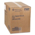 Cleaning Cloths & Wipes | Pactiv Corp. 6SFLY EarthChoice Recycled PET Container Lid, for 6-in Square RPET Containers, 6.25 x 0.39 x 6.25, Clear, Plastic, 360/Carton image number 1
