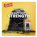 Drawstring & Kitchen Bags | Glad 78952 30 in. x 33 in. 30 gal. 1.05 mil. Drawstring Large Trash Bags - Black (90/Carton) image number 3