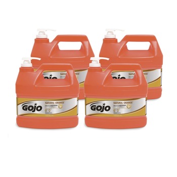 HAND SOAPS | GOJO Industries 0945-04 Natural Orange 1 gal. Smooth Hand Cleaner - Citrus Scent (4/Carton)