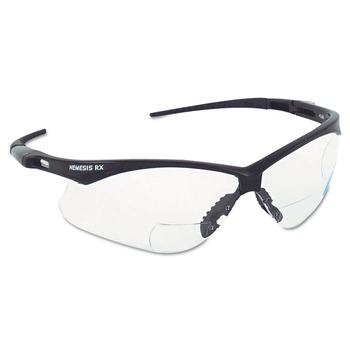 Ansell 28621 plus1.5 Diopter Strength V60 Nemesis Rx Reader Safety Glasses - Black Frame, Clear Lens