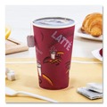 Cups | SOLO 316SI-0041 16 oz. Paper Hot Drink Cups in Bistro Design - Maroon (50/Pack) image number 5