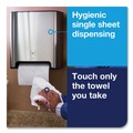 Towel Dispensers | Tork 461002 Image Design Matic 13.58 in. x 8.07 in. x 15.75 in. Hand Towel Roll Dispenser - Stainless Steel (1/Carton) image number 4