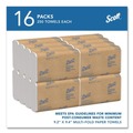 Perforated Roll & Hand Towels | Scott 01804 9.2 in. x 9.4 in. 1-Ply Essential Multi-Fold Towels - White (4000/Carton) image number 2